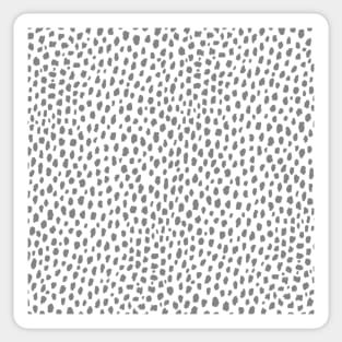 Gray Dalmatian Spots Pattern (gray/white) Sticker